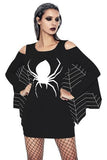 Women's Halloween Spider Dresss Off Shoulder Cosplay Costume