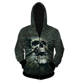 Skull 3D Printing Coat Leisure Sports Sweater Autumn And Winter