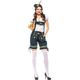 Women's German Oktoberfest Lederhosen Traditional Beer Girl Costume
