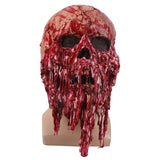 Blood Color Skull Skeleton Cosplay Mask Latex Full Head Zombie Scary Horrible Helmet Party Halloween Fancy Dress