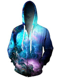 Colorful Cloud Printing Hooded Sweater 3D Printing Coat Leisure Sports Sweater Autumn And Winter