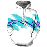 Ice Blue Stripes 3D Printing Coat Zipper Coat Leisure Sports Sweater  Autumn And Winter