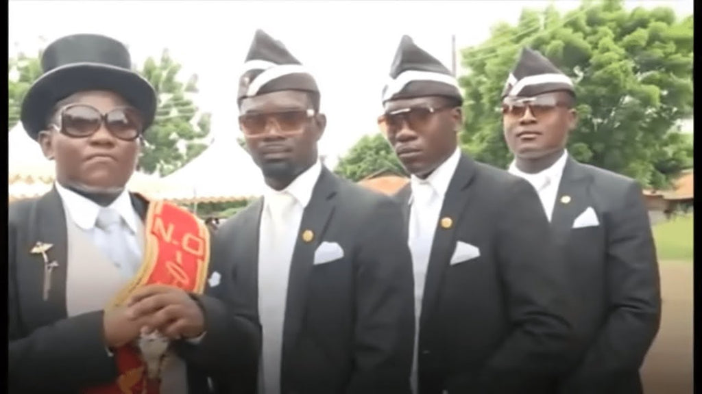 What is "black man carrying coffin"?