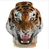 3D Tiger Hooded Sweater 3D Printing Coat Leisure Sports Sweater Autumn And Winter