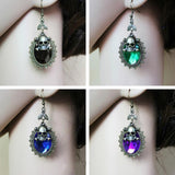 BFJFY Women Halloween Accessories Retro Jewelry Gothic Skull Crystal Earrings - bfjcosplayer