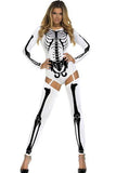 Halloween Women Sexy Horrible Skull Pattern Cosplay Costume