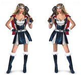 BFJFY Women Halloween Superhero Female Thor Cosplay Dress Outfit - bfjcosplayer
