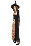 BFJFY Halloween Witch Cosplay Costume Witch Magician Long Dress For Women - bfjcosplayer