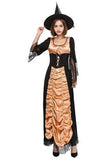 Halloween Witch Cosplay Costume Witch Magician Long Dress For Women