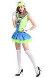 BFJFY Halloween Womens Super Mario Dress Bar Maid Cosplay Costume - bfjcosplayer