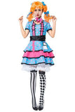 Women Halloween Circus Clown Performance Cosplay Dress