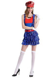 Halloween Women's Super Mario Dress Outfit Cosplay Costume