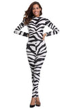 BFJFY Halloween Women¡®s Cosplay Black White Striped Cowgirl Bodysuit - bfjcosplayer