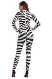 BFJFY Halloween Women¡®s Cosplay Black White Striped Cowgirl Bodysuit - bfjcosplayer