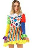 Halloween Women's Gilrs Funny Clown Cosplay Circus Costume Outfit