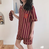 Harry Potter Long Short Sleeve Sleepwear Pajamas Suit Cosplay Unisex Costume