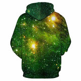 BFJmz Green Starry Sky3D Printing Coat  Zipper Coat Leisure Sports Sweater Autumn And Winter - bfjcosplayer