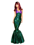 Women Deluxe Sexy Dark Sequin Mermaid Halloween Costume