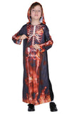 BFJFY Kid's Boy's Flame Skull On Fire Robe Cope Halloween Cosplay Costume - bfjcosplayer