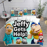 Jeffy Bedding Sets Duvet Cover Comforter Set