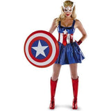 BFJFY Halloween Women Superhero Female Captain American Cosplay Outfit - bfjcosplayer