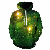 BFJmz Green Starry Sky3D Printing Coat  Zipper Coat Leisure Sports Sweater Autumn And Winter - bfjcosplayer