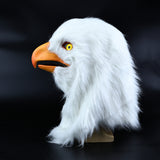 White Eagle Mask With Movable Mouth Latex Full Head Masks for Cosplay Party Props