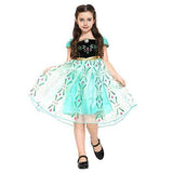 BFJFY Frozen Girls Halloween Dress Princess Anna Costume Dress - bfjcosplayer