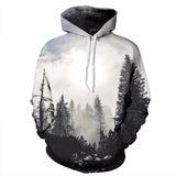 BFJmz Foggy Forest 3D Printing Coat Leisure Sports Sweater Couple Sweater Autumn And Winter - bfjcosplayer
