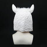 Alpaca Mask Latex Realistic Animal Full Head Masks for Halloween Costume Party Carnival Cosplay