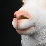 Alpaca Mask Latex Realistic Animal Full Head Masks for Halloween Costume Party Carnival Cosplay