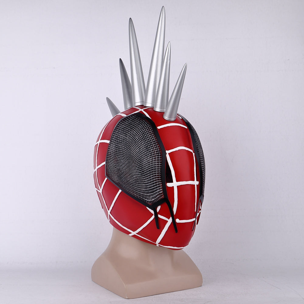 Spider-Punk Latex Mask Spider-Man Across the Spider-Verse Helmet Cosplay Costume for Halloween