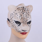 Leopard Mask Cosplay Animal Half Helmet Halloween Party Prop