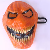 Halloween Scary Pumpkin Head Mask Latex Face Shield