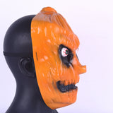 Halloween Scary Pumpkin Head Mask Latex Face Shield