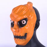 Halloween Scary Pumpkin Head Mask Latex Face Shield