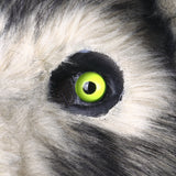 Furry Wolf Mask Movable Mouth Wolf Head Shape Protector Halloween Helmet Costumes