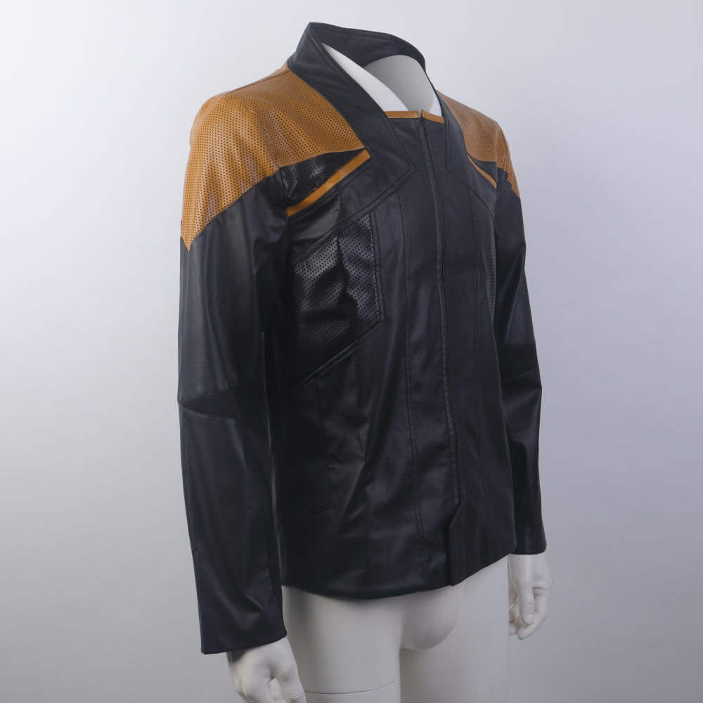 Star Trek Picard 3 Captain Riker Red Geordi Brown Blue Leather Jackets Starfleet Cosplay Costumes
