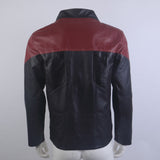 Star Trek Picard 3 Captain Riker Red Geordi Brown Blue Leather Jackets Starfleet Cosplay Costumes