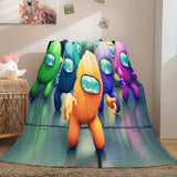 Among Us Cosplay Flannel Blanket Room Decoration Throw