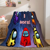 Among Us Cosplay Flannel Blanket Room Decoration Throw