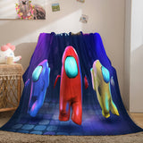 Among Us Cosplay Flannel Blanket Room Decoration Throw