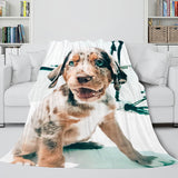 Animal Dog Cosplay Flannel Blanket Room Decoration Throw