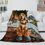 Animal Dog Cosplay Flannel Blanket Room Decoration Throw