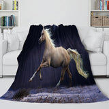 Animal Horse Cosplay Flannel Blanket Room Decoration Throw