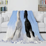 Animal Horse Cosplay Flannel Blanket Room Decoration Throw