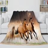 Animal Horse Cosplay Flannel Blanket Room Decoration Throw