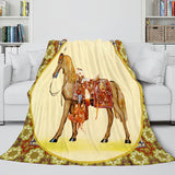 Animal Horse Cosplay Flannel Blanket Room Decoration Throw