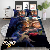 Animated Movie Sing 2 Cosplay Bedding Set Duvet Cover Halloween Bed Sheets