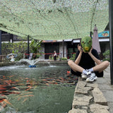 Anime Cosplay Green Fish Head Latex Helmet Halloween Props